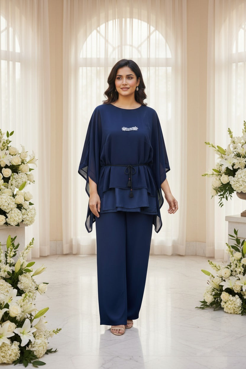 Ocean Glam Chiffon 3-Piece Suit