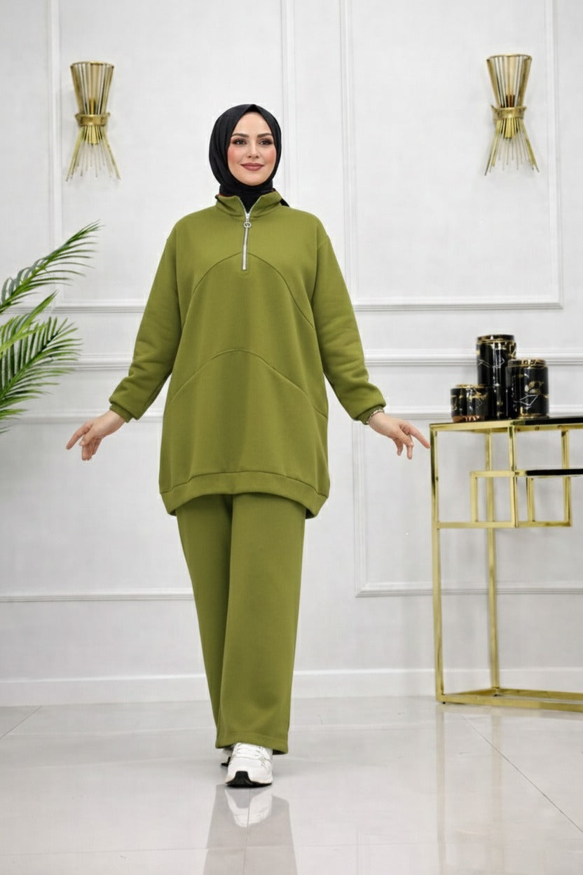 2-Piece Mustard Yellow Winter Tracksuit