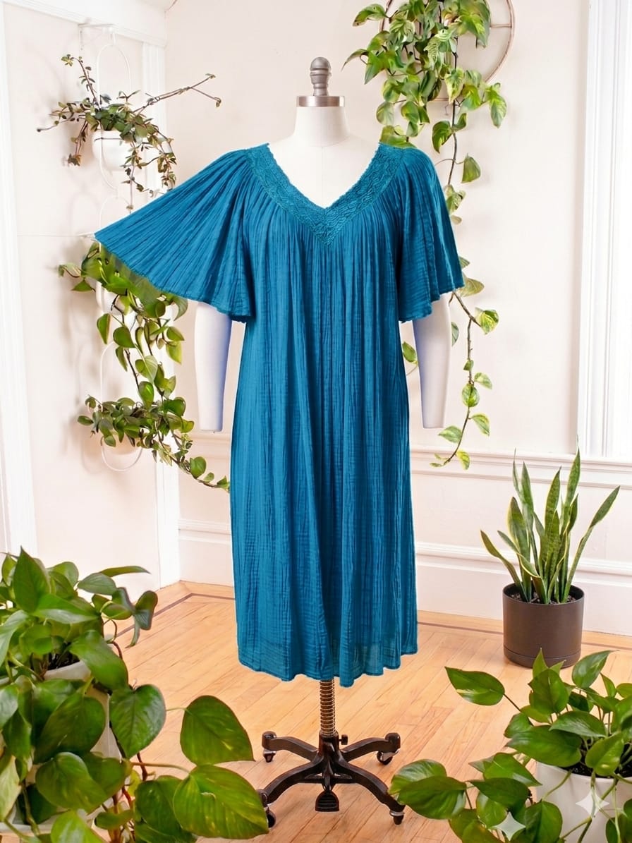 Elegant Pleated  Nighty