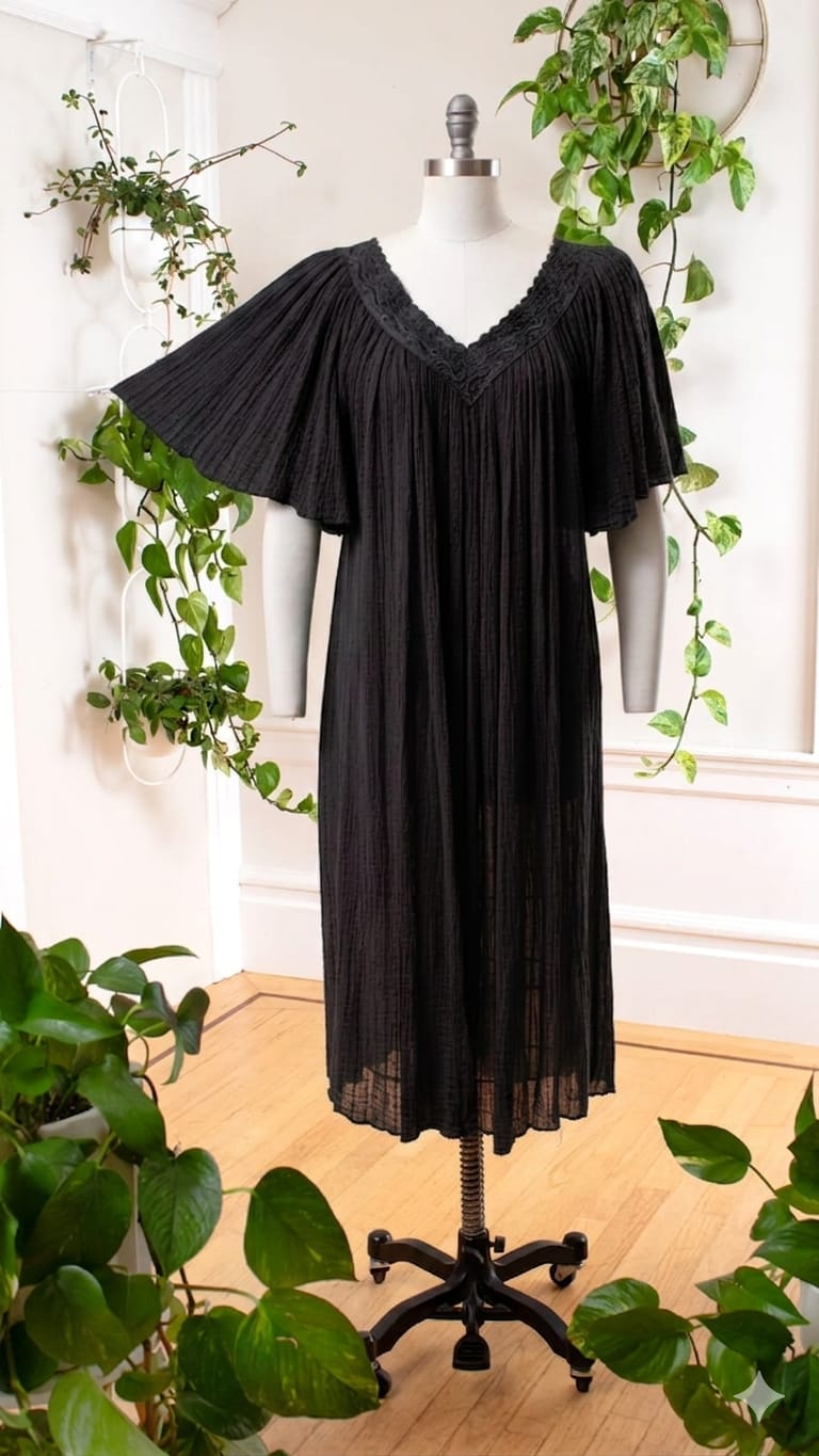 Elegant Pleated  Nighty